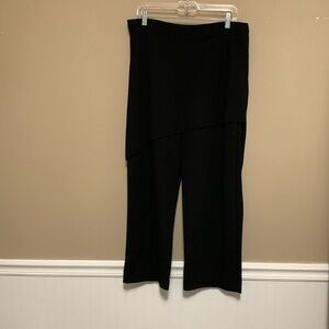 bryn Walker Women’s Inigo Wool Blend Skirted Ankle Black Pants Large Artsy